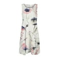 thumbnail image 4 of SMihono Robe Maxi Bohème d'Été pour Femmes Grande Taille Décontractée Imprimée Col Rond Manches Courtes Ample Longueur Genou Robe de Plage, 4 of 5