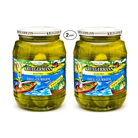 Kruegermann Pickles Sour Dill Gurken Kosher Style 2-Pack (64