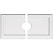thumbnail image 3 of Ekena Millwork CMP26X13RE2-04000 4 in. ID x 9 in. Rectangle Architectural Grade Médaillon de Plafond Contemporain PVC - 2 Pièces, 3 of 4