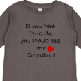 thumbnail image 4 of Inktastic If you think I'm Cute you should see my Grandma Boys or Girls Long Sleeve Toddler T-Shirt, 4 of 5