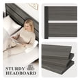 thumbnail image 4 of Isvyn Queen Bed Frame with Rustic Vintage Wood Headboard and Footboard,Metal Support,Grey, 4 of 8