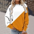 thumbnail image 5 of WREESH Womens Fashion Crewneck Sweatshirts Printed Loose T-Shirt Long Sleeves Blouse Casual Tops Sweatshirt Hoodies Pullover Orange, 5 of 6