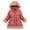 Red3, variant on Girl Winter Coats Heavyweight Hooded Puffer Jacket Kid Parka Fleece Snow Outwear