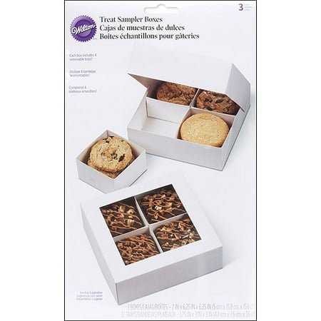 Wilton 4-Cavity Sampler Treat Box with Removable Trays, 3 ct. 415-1431