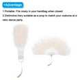 thumbnail image 4 of Uxcell Feather Hand Fan Champagne Vintage Folding Fan Feather Fan Handheld for Halloween Wedding Dancing Decoration, 4 of 7