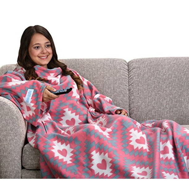 The Original Snuggie Blanket With Sleeves Tribal Hearts