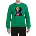 thumbnail image 2 of Love Can Make a Tail Wag Pitbull Dog Lover Unisex Crewneck Graphic Sweatshirt, Kelly, Medium, 2 of 3