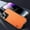 Orange, variant on Slim Fit for iPhone 16 Pro Max Case for Women Men, PU Leather Camera Lens Protection Luxury Plating Frame Support Wireless Charging Full Protective Phone Case for iPhone 16 Pro Max, Black