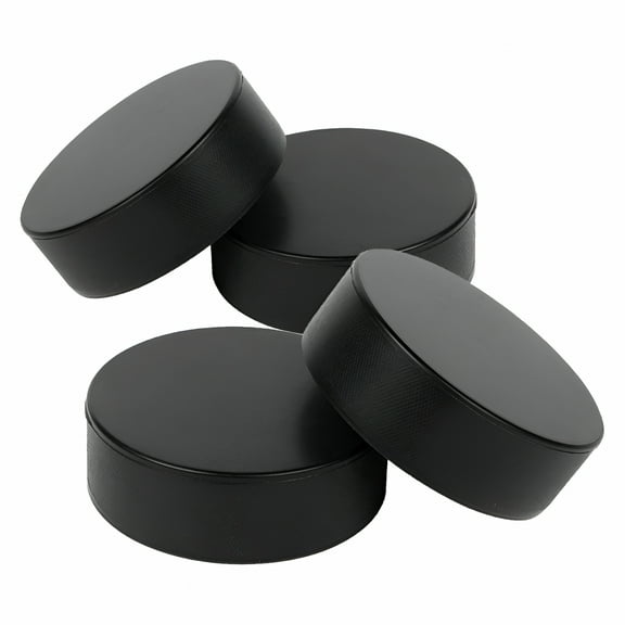 BESTSKY Ice Hockey Game Puck PU Black 4Pcs