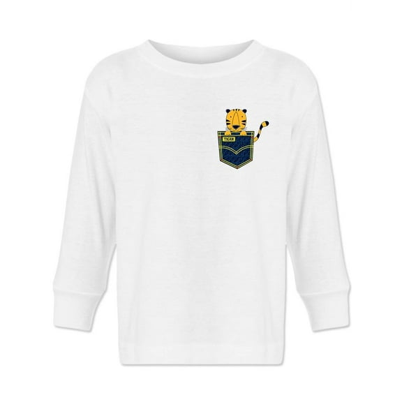 Cute Tiger In The Pocket . Long Sleeve Toddler -Image by Shutterstock, 2 Toddler