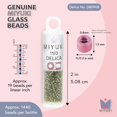 thumbnail image 3 of Miyuki Delica Seed Beads – Size 11/0 (1.6 mm), DB0908, Sparkling Light Yellow-Lined Chartreuse, 7.2 g, Approx. 1440 Beads, 3 of 7