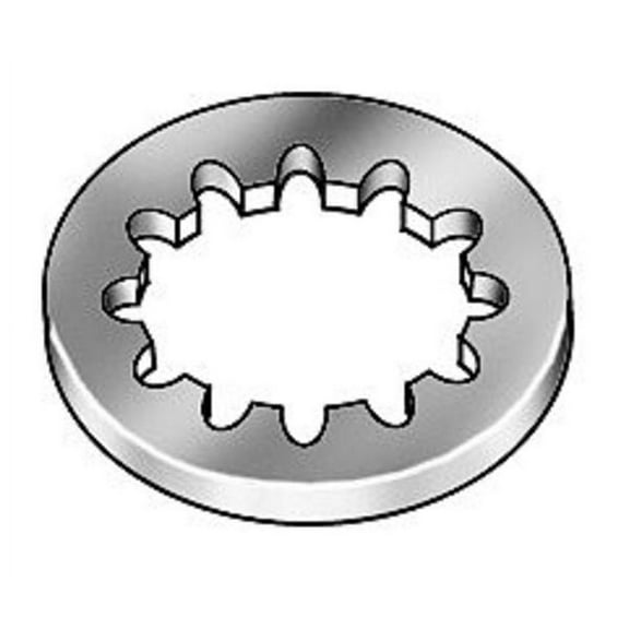 Internal Tooth Lock Washer, For Screw Size 1/2 in 18-8 Stainless Steel, Plain Finish, 25 PK(SIWIX050USA-025BX)