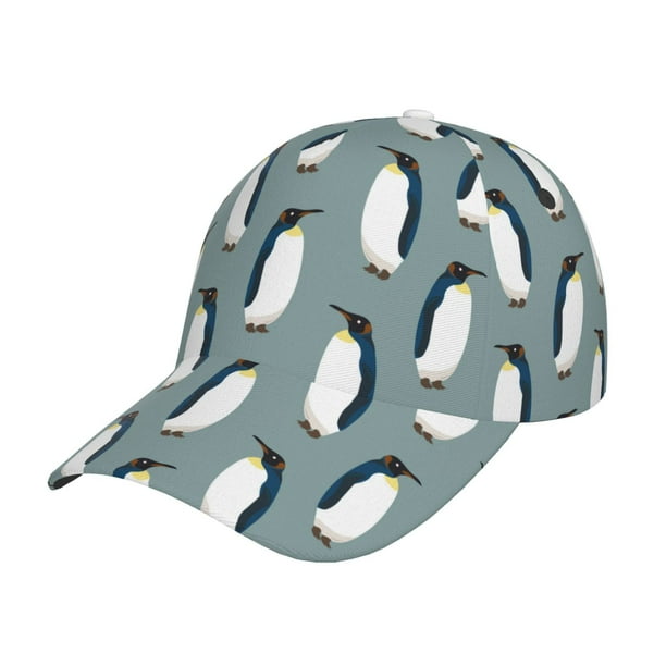 Fotbe Penguin Gorro Clásico de Béisbol, Gorra Ajustable con Broche Snapback, Gorro de Exterior de Algodón Suave
