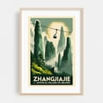 thumbnail image 2 of Zhangjiajie Travel Poster: Majestic Sandstone Peaks - Zhangjiajie Hunan China Illustration Travel Poster Mystical Landscape Nature Mountain Scenic Vintage Unframed Wall Art Print 20 x 28 inches, 2 of 60