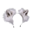 thumbnail image 1 of Enqiretly Wolf Ears Hair Hoop Stable Fixation Shapable Cosplay And Performances No Loose Thread Ears Headband gray 1Set, 1 of 6