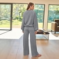 thumbnail image 4 of SUNBS Lounge Sets for Women Sweatsuits 2 Piece Outfits 2025 Fall Drawstring Sweatshirt Wide Leg Sweatpants Tracksuit, 4 of 7