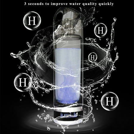 Bouteille d'eau riche en hydrogène alcaline en verre rechargeable facile