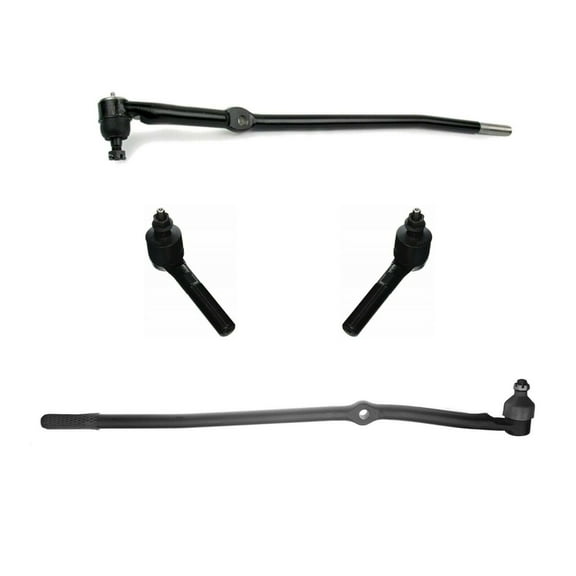 4 Pc New Inner Outer Tie Rods Drag Link Steering Kit Fits select: 2000-2001 DODGE RAM 1500, 2000-2002 DODGE RAM 2500
