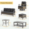 thumbnail image 2 of Outdoor Patio Furniture Set, 7 Pieces Outdoor Conversation Sets with Coffee Table, Side Table & Ottoman, Wicker Rattan Outdoor Sectional Sofa Set for Backyard, Deck, Porch, Poolside, Gray, 2 of 5