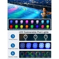 thumbnail image 4 of LED Submersible Pool Lights - Rechargeable Remote Control Swimming Pool Light with Timer, 16 LED Color changing IP68 waterproof Underwater Lights for Inground pool, Party, Bathtub, Hot tub (4 Pack), 4 of 8