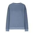 thumbnail image 6 of Harpily 50% Off Clear! Sweatshirts for WomenWomens Oversized Sweatshirts Crewneck Long Sleeve Tops Pullover Fall Fashion Clothes With Pocket Blue M, 6 of 7
