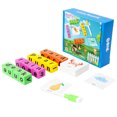 thumbnail image 4 of Word Scramble Puzzle Game - Wooden Letter Dice & Vocabulary Cards for Brain Teaser, Spelling Practice & Cognitive Skill Development (16 Dice + 40 Cards), 4 of 7