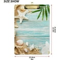 thumbnail image 2 of FMSHPON Beach Starfish Ocean Blue Wooden Clipboard Hardboard Wood Nursing Clip Board and Pull for Standard A4 Letter 13x9 inches, 2 of 7