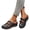 Navy, variant on Women's Suede Clogs with Arch Support Floral Embroidery Slip On Wedge Platform Sandals Non Slip Close Toe Slides Blue Size 6.5