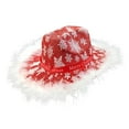 thumbnail image 2 of Sombrero de vaquero occidental Sombrero de de para disfraz borde de plumas Zulema Sombrero de vaquero, 2 of 8