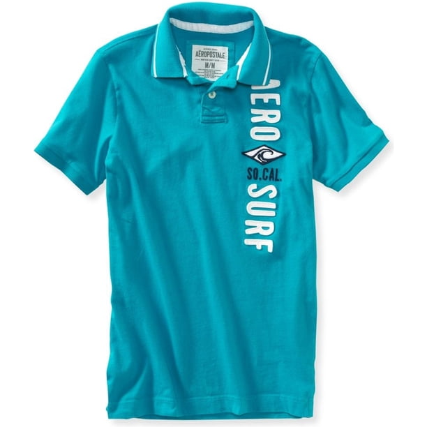 Aeropostale So-cal Vertical Rugby Polo para Hombre, Verde, X-Large Aeropostale polo, rugbi