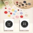 thumbnail image 5 of Uxcell 10pcs Sewing Button 11mm 4 Holes Resin Round Crafting Buttons, Black, 5 of 6