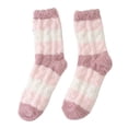 thumbnail image 2 of Womens Fuzzy Slipper Socks Thick Warm House Socks Stocking Stuffers Gifts Pink One Size, 2 of 3