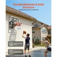 thumbnail image 3 of KFFKFF Wall-Mounted Basketball Hoop, 54-inch Polycarbonate Backboard with Hand-Crank Height Adjustment, Durable 0.11-inch Thick Backboard, Classic Design for Indoor and Outdoor Play, 3 of 9