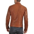 thumbnail image 2 of New Genuine Lambskin Leather Designer Jacket Motorcycle Biker Men's S M L XL A147, 2 of 3