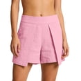thumbnail image 6 of Nmnitkp Shorts for Women High Waisted Linen Blend A-Line Wide Leg Shorts, Plus Size Casual Pleated Summer Shorts, Lightweight for Beach Vacation & Daily Wear Pink,XL, 6 of 6
