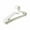 White, variant on 10-Pack Plastic Clothes Hangers - 15.16 x 6.89 in, Thick Durable Coat Hangers, Smooth Rounded Edges, Black/White, Ideal for T-Shirts, Jackets, Knitwear, Home & Store Use