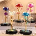 thumbnail image 6 of Sheremart Eternal Rose, Forever Rose in Glass Dome, Light up Rosas Eternas, Romantic Preserved Flowers with LED, Artificial Valentine's Day Gift for Mom Wife Girlfriend Daughter(D,Acrylic warm), 6 of 6