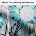 thumbnail image 3 of 4 Piece Shower Curtain Sets, Blue Flower Daisy Vintage Worn Wood with Non-Slip Rugs, Toilet Lid Cover and Bath Mat, for Bathroom Decor Set, 72" x 72", 3 of 11