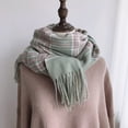 thumbnail image 1 of Long Scarf Windproof Soft Stylish Lady Classic Plaid Pattern Thermal Scarf, 1 of 4