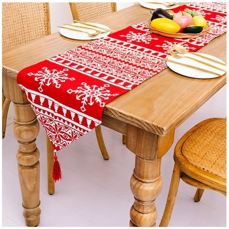 

Christmas Pretty Table Runner Perfect For Dinner Party Washable Beautiful Design Cloth Family Time