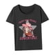 thumbnail image 5 of Camiseta de Cuello Redondo para Mujer, Camiseta Informal de Manga Corta para Uso Diario en La Playa. L, 5 of 10