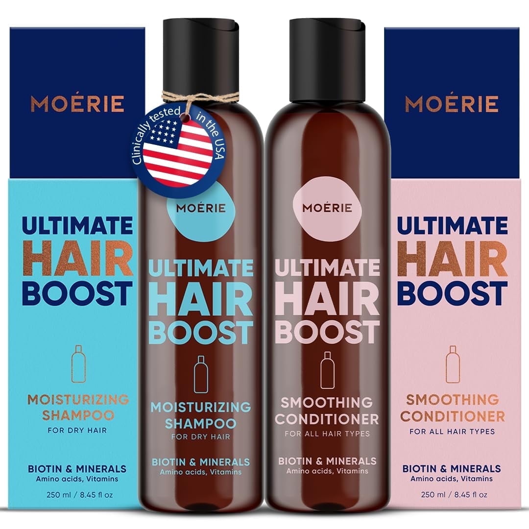 Moerie Shampoo, Conditioner, Hair Mask & Spray Set – 4-in-1 Mega