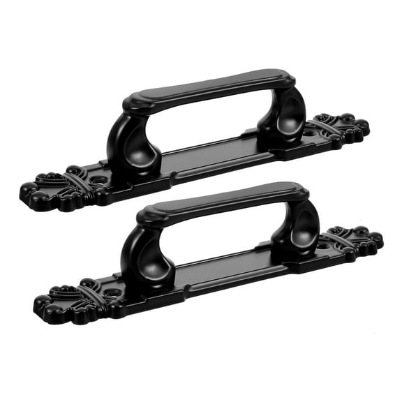 Niceauty 2Pcs Black Barn Door Handles Heavy Duty Metal Sliding Door Pulls for Home Furniture