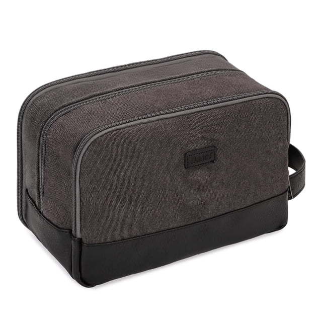 Neceser de viaje WANDF para hombre y mujer (gris oscuro)