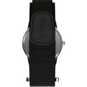 Timex Mens Easy Reader 35mm Watch – Silver-Tone Case White Dial with Black FastWrap Strap