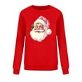 thumbnail image 4 of Xdegoge Women Christmas Sweatshirt Crew Neck Long Sleeve Tops Xmas Tree Graphic Shirts Fashion Plus Size Christmas Shirts for Women Christmas Shirts for Women Plus Size, Red 2XL, 4 of 6