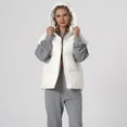 thumbnail image 2 of Chaleco acolchado Shiyifa para mujer, extragrande, sin mangas y capucha, blanco, XXL, 2 of 7
