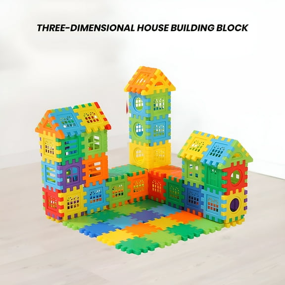 BESTSKY Toddler Building Blocks Toys,50PCS Plastic Building Blocks Sensory Toys for Ages 2-4 5-7,Toy Building Sets Preschool Education Toys for Boys Girls