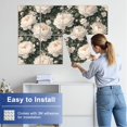 thumbnail image 5 of 8 Pack Art Acoustic Panels Elegant Dark Floral White Black Peonies Leafy Self Adhesive Absorbing Dampening Panels Self Adhesive for Nursery Game Room Bedroom 48"x32", 5 of 7