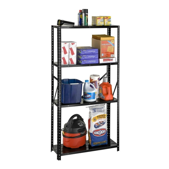 Établi de rangement comporte International à 4 tablettes boulonnées en gris